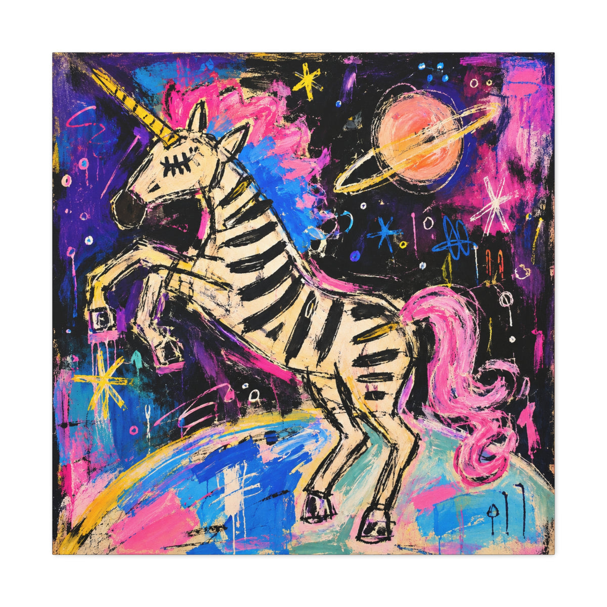 Neon Zebra Unicorn