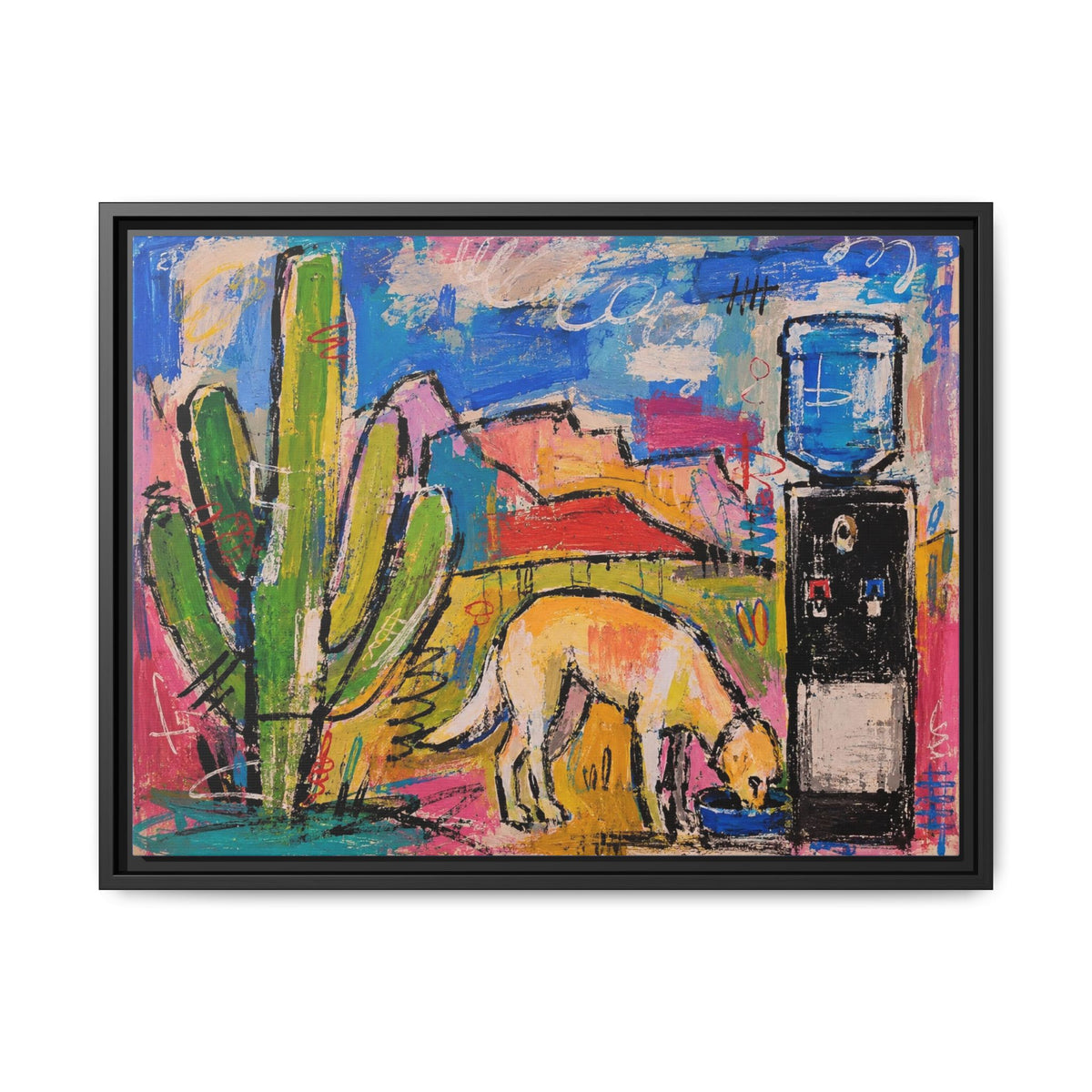 Desert Dog and Cactus
